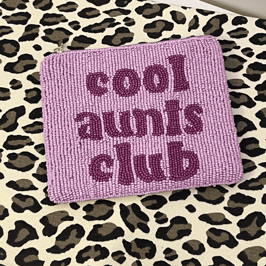 Cool Aunts Club Beaded Pouch