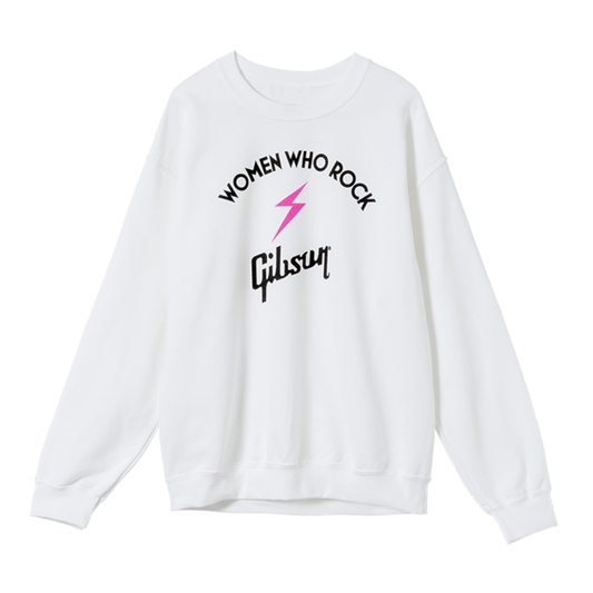 Gibson x Women Who Rock Crewneck Sweatshirt (White)