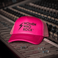 Load image into Gallery viewer, Women Who Rock Hot Pink Trucker