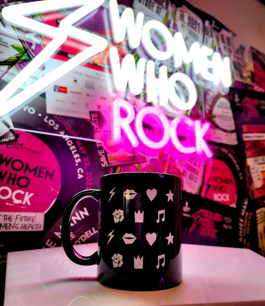 Coffee Mug Women Who Rock™ Logo & Icons