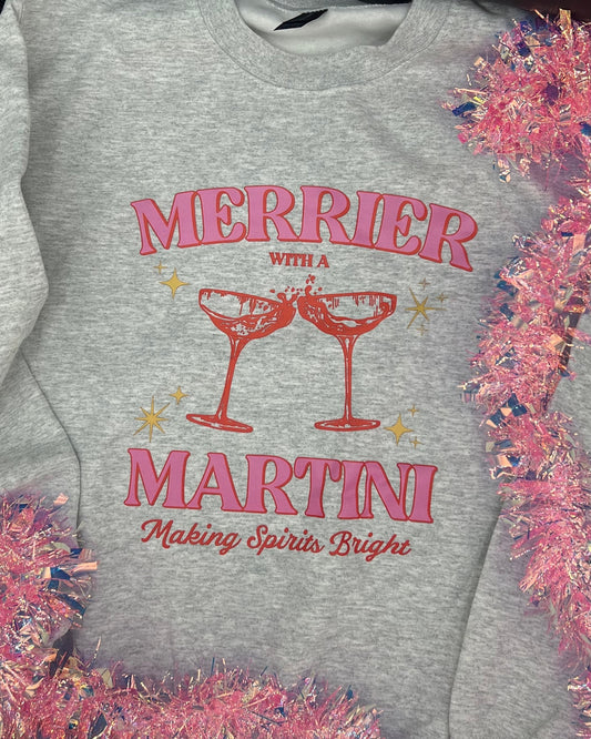 Merrier With A Martini Crewneck