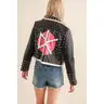 Faux Leather Studded Moto Jacket