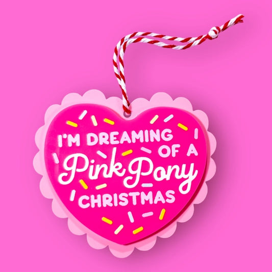 Pink Pony Christmas Ornament