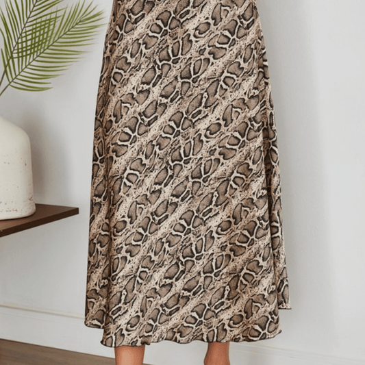 Snake Print Maxi Skirt