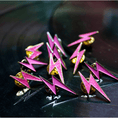 Load image into Gallery viewer, Lightning Bolt Matte Pink Pin - Women Who Rock