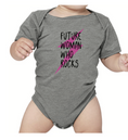 Load image into Gallery viewer, Baby Future Woman Who Rocks - Grey - Women Who Rock