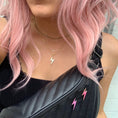Load image into Gallery viewer, Lightning Bolt Matte Pink Pin - Women Who Rock
