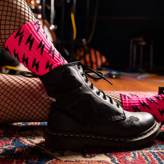 Women Who Rock Lightning Bolt Socks