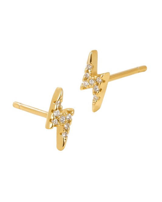 Mini Lightning Bolt Stud Earrings