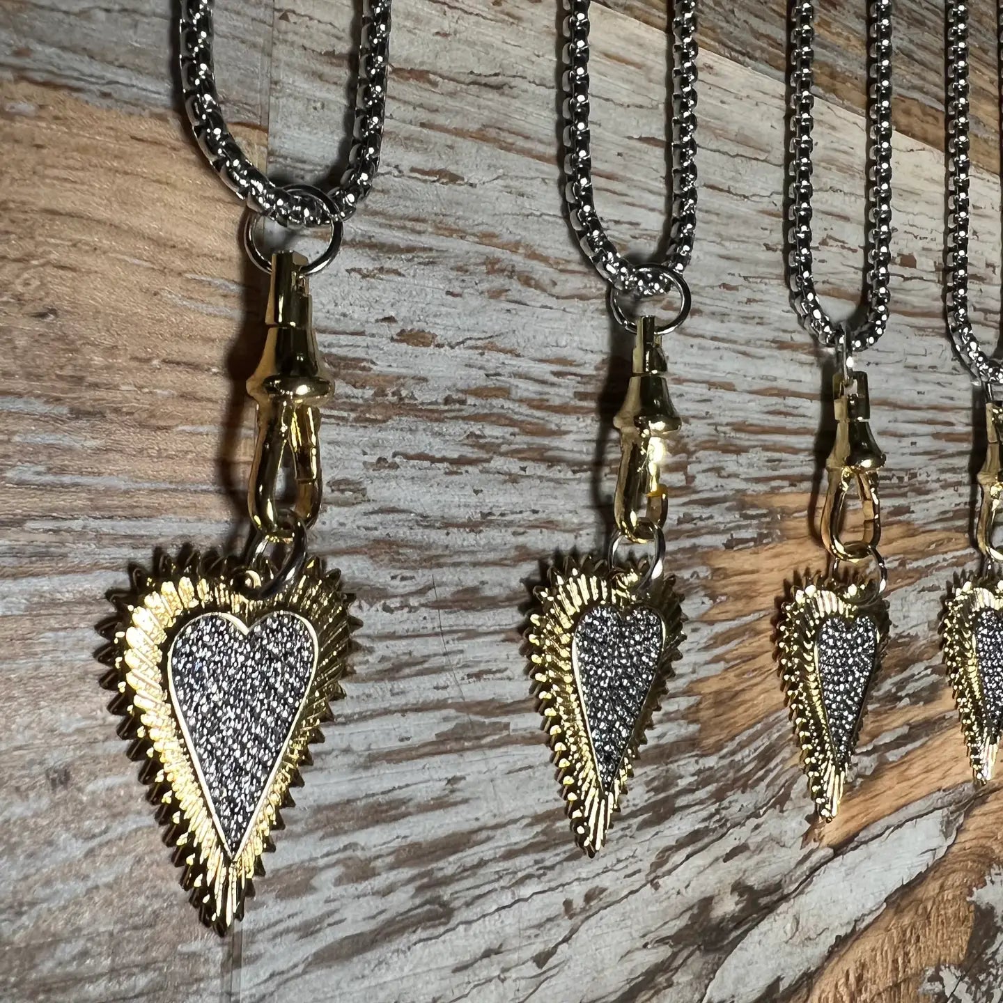 Edgy Heart Pendant Necklace