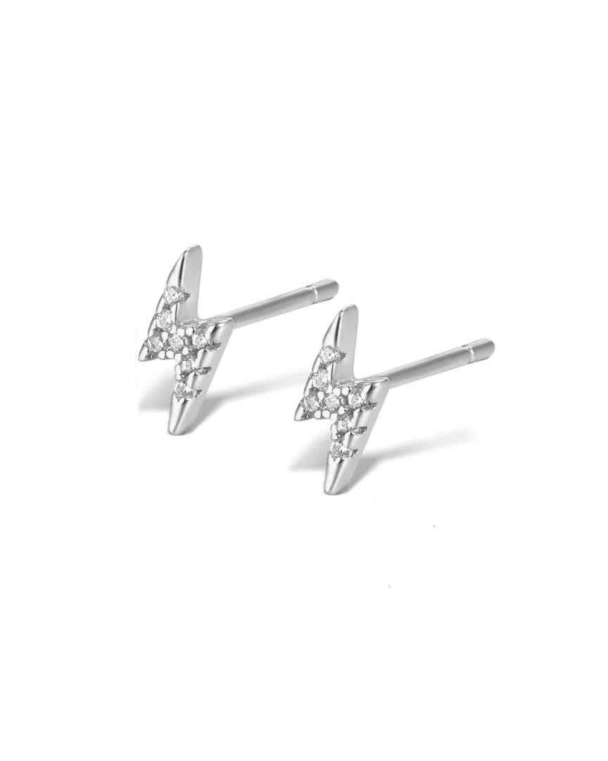 Mini Lightning Bolt Stud Earrings