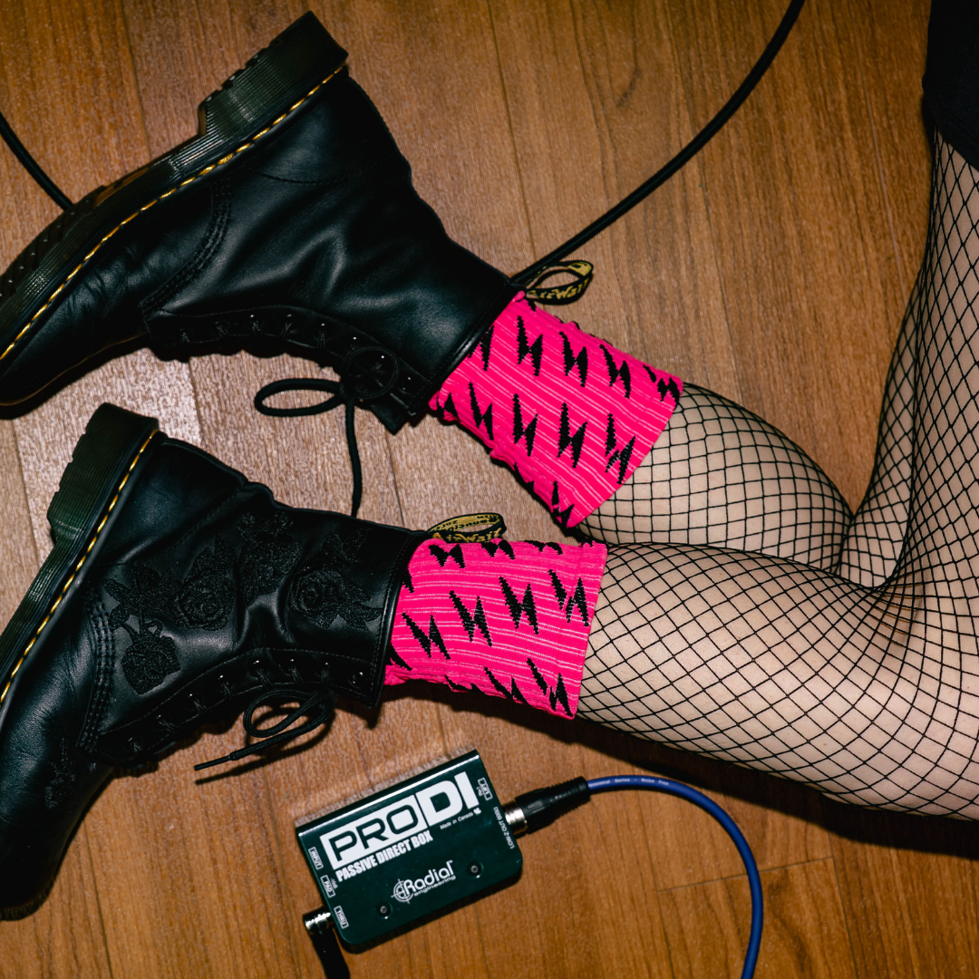 Women Who Rock Lightning Bolt Socks