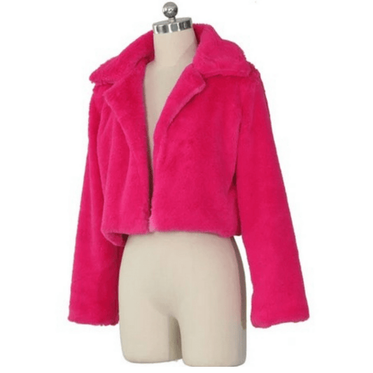Rockin' Pink Faux Fur Bomber Jacket