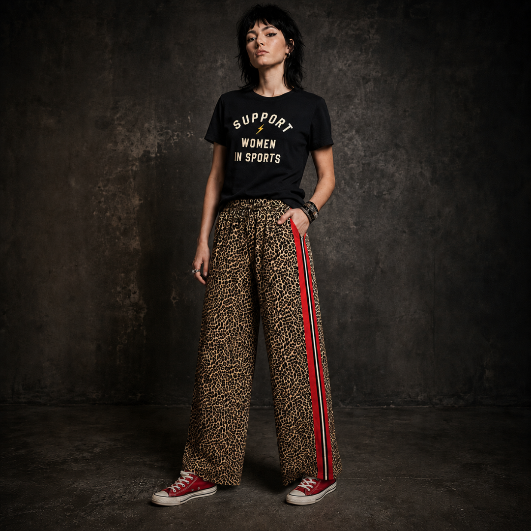 Leopard Racer Trousers