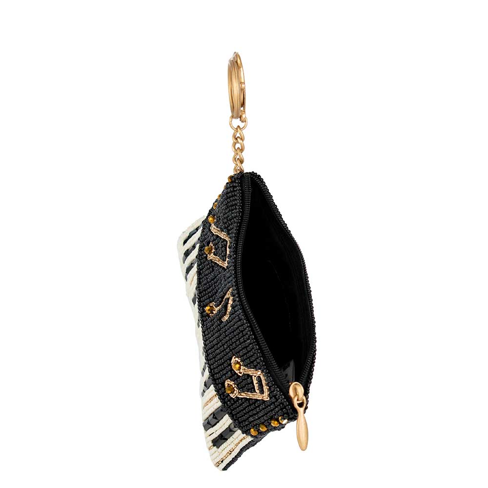 Beaded Piano & Notes Coin Purse