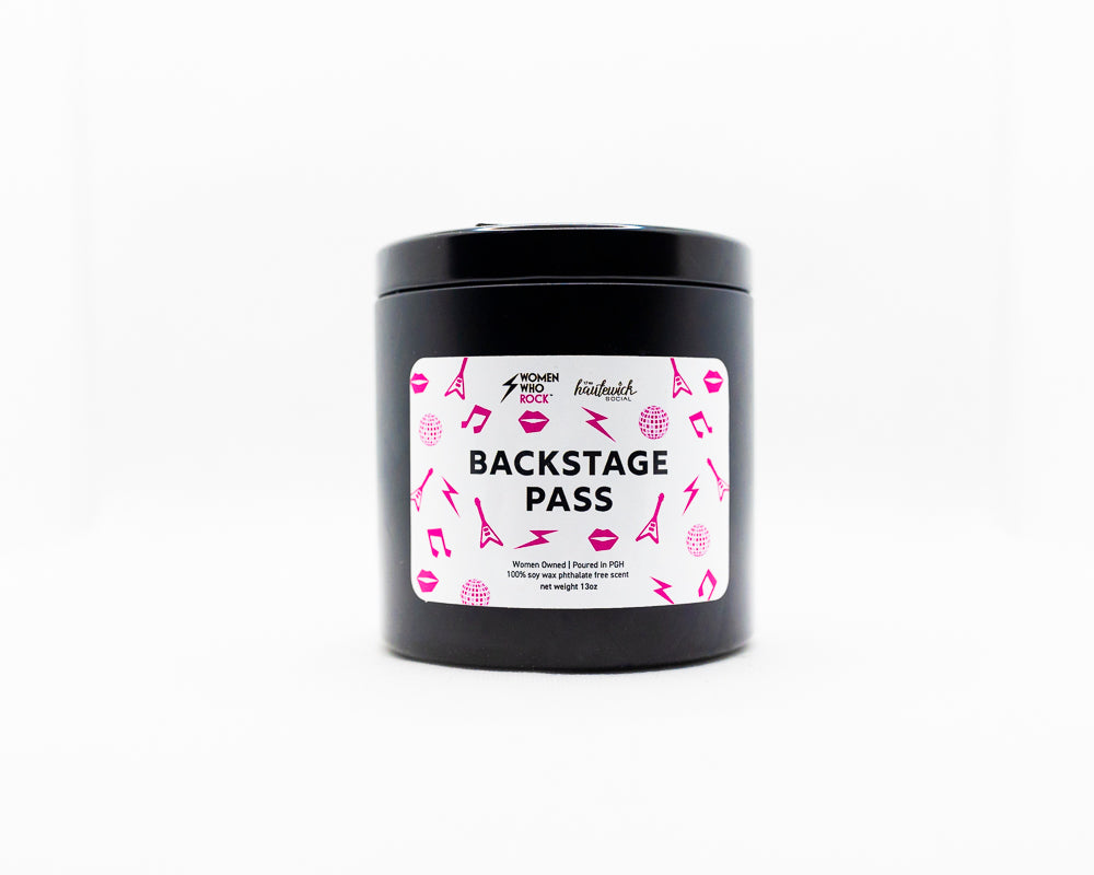 "Backstage Pass" Candle 12oz- Women Who Rock x The Haute Wick Social