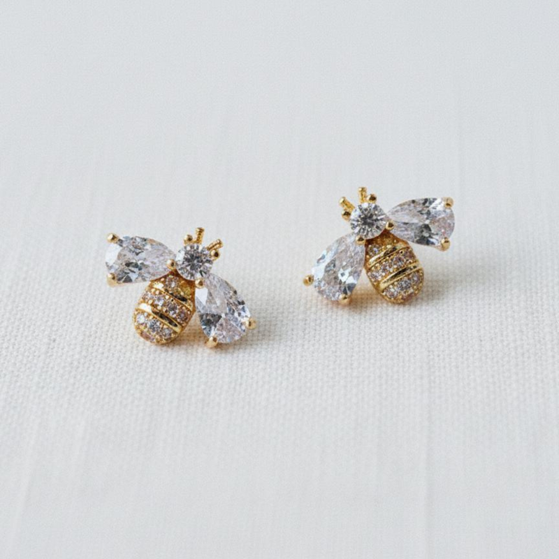 Mini Bee Stud Earrings