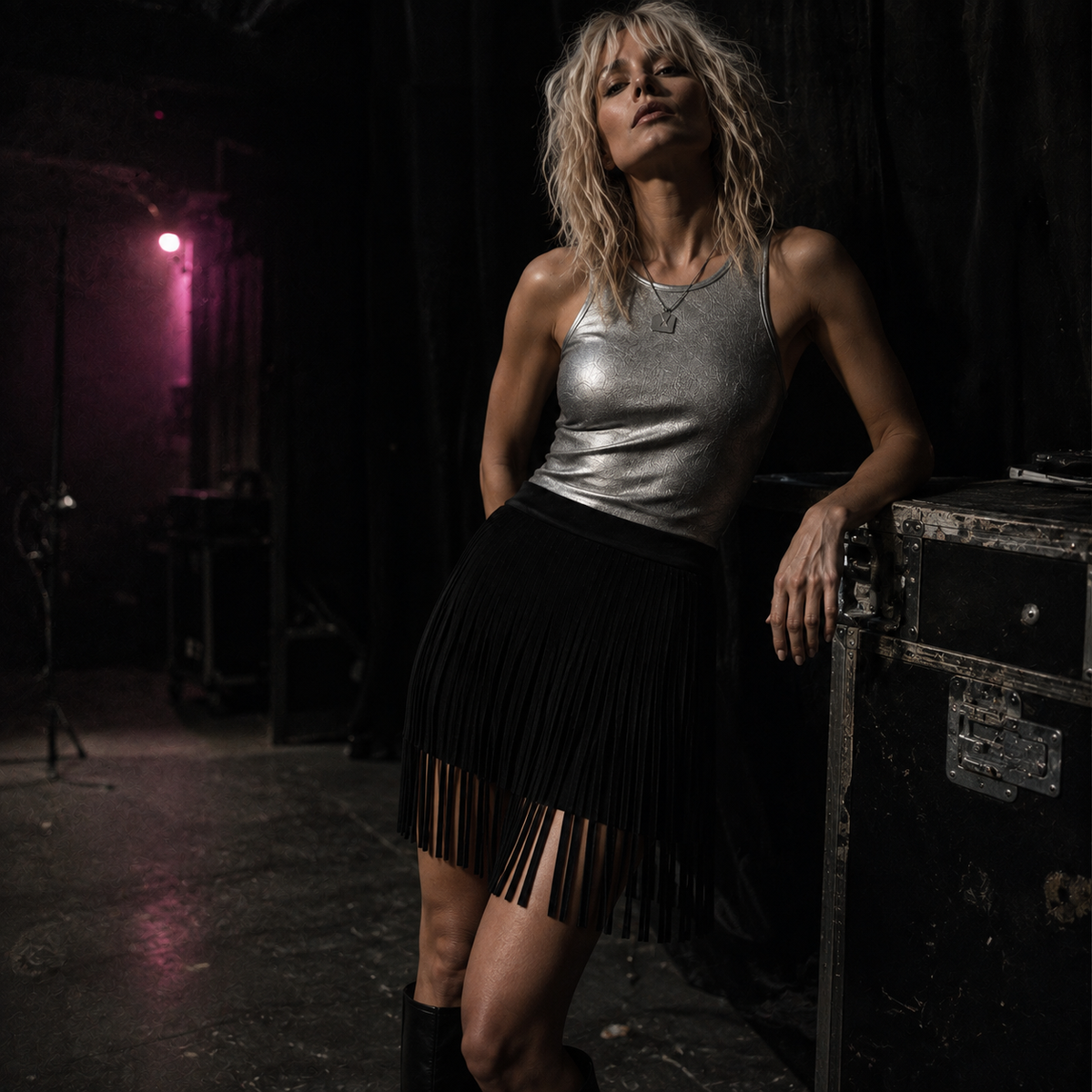 Fringe Is The New Black Mini Skirt