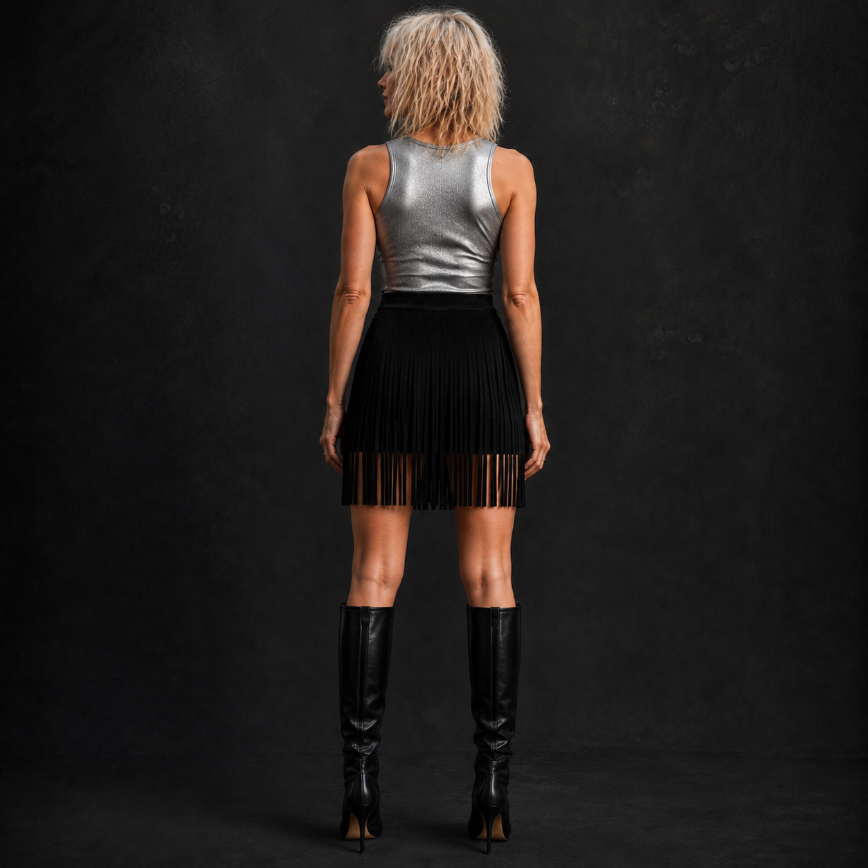 Fringe Is The New Black Mini Skirt