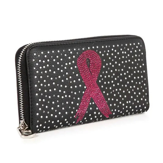 Pink Ribbon Accordion Wallet
