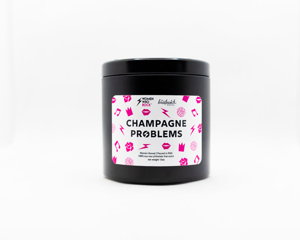 "Champagne Problems" Candle 12oz- Women Who Rock x The Haute Wick Social