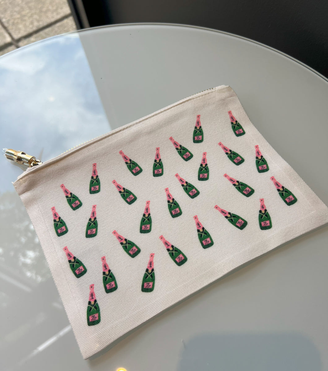 Champagne Zip-Up Pouch