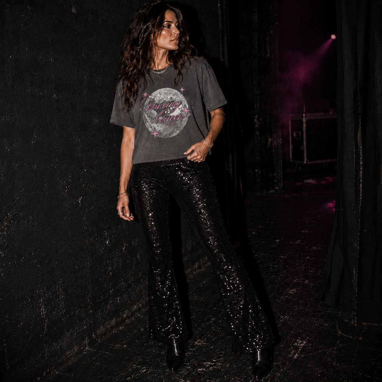 Dancing Queen Boxy Cropped Tee