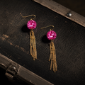Disco Ball Tassel Earrings