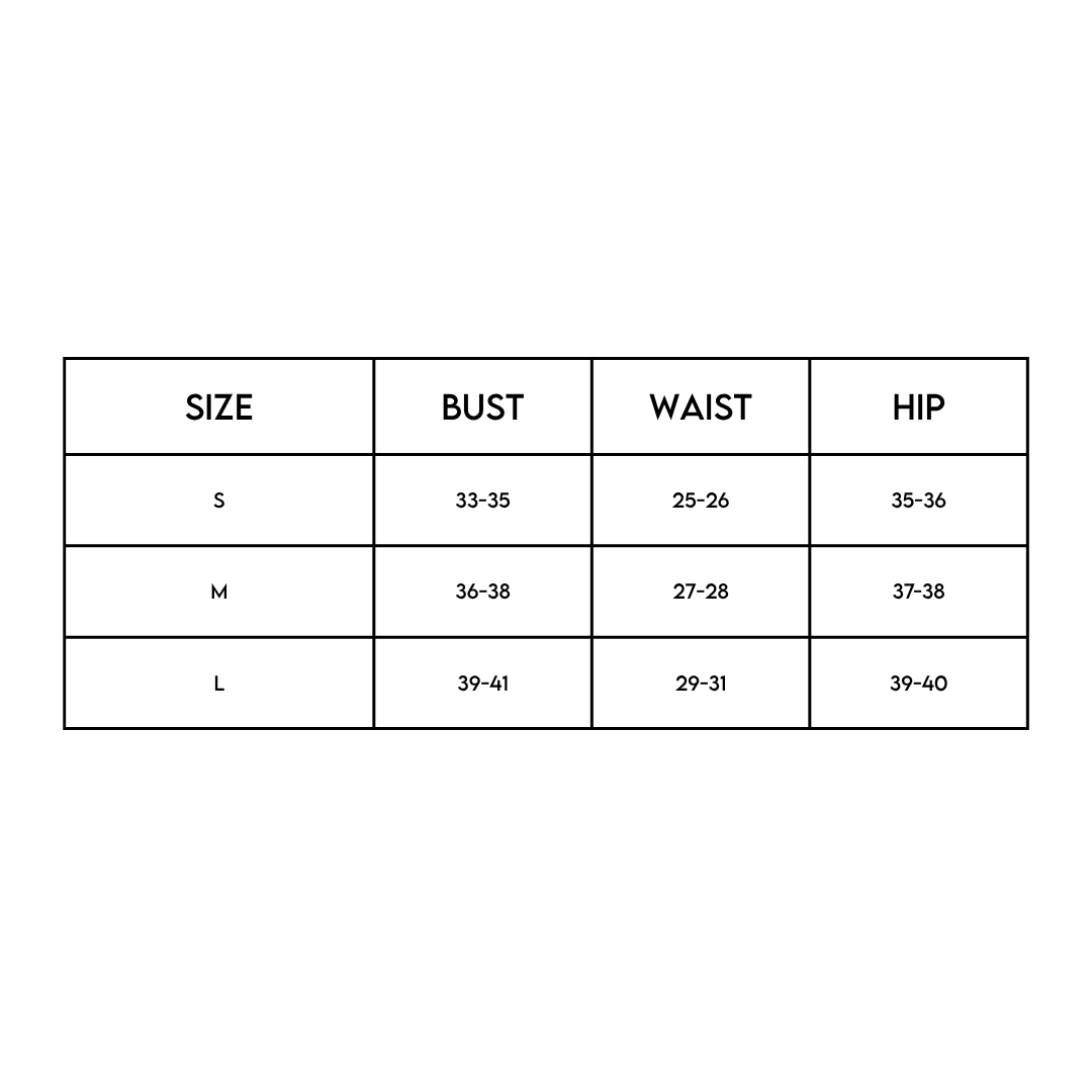 Now You See Me Mini Dress size chart