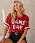 Load image into Gallery viewer, Game Day Sequin Crop Top
