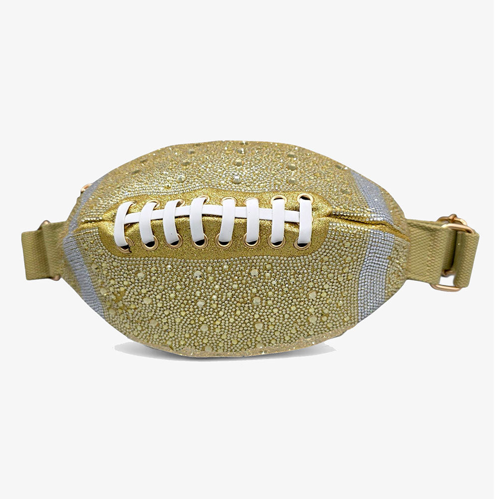 Rhinestone Football Belt Bag
