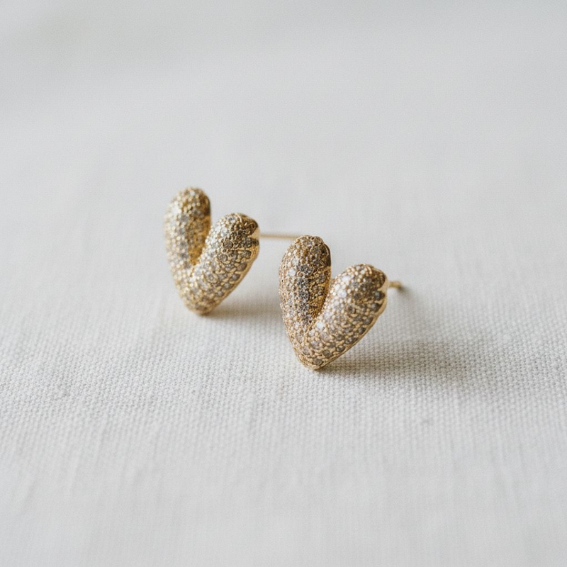 Heart Stud Earrings