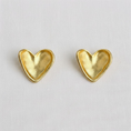 Load image into Gallery viewer, Vintage Inspired Gold Heart Earrings
