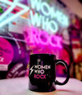 Load image into Gallery viewer, Coffee Mug Women Who Rock™ Logo & Icons
