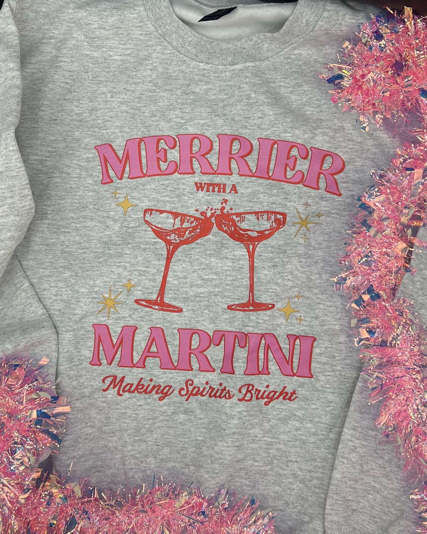 Merrier With A Martini Crewneck