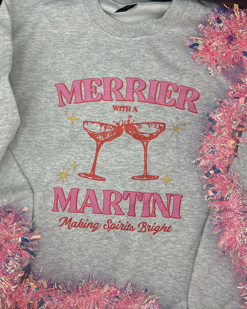 Merrier With A Martini Crewneck
