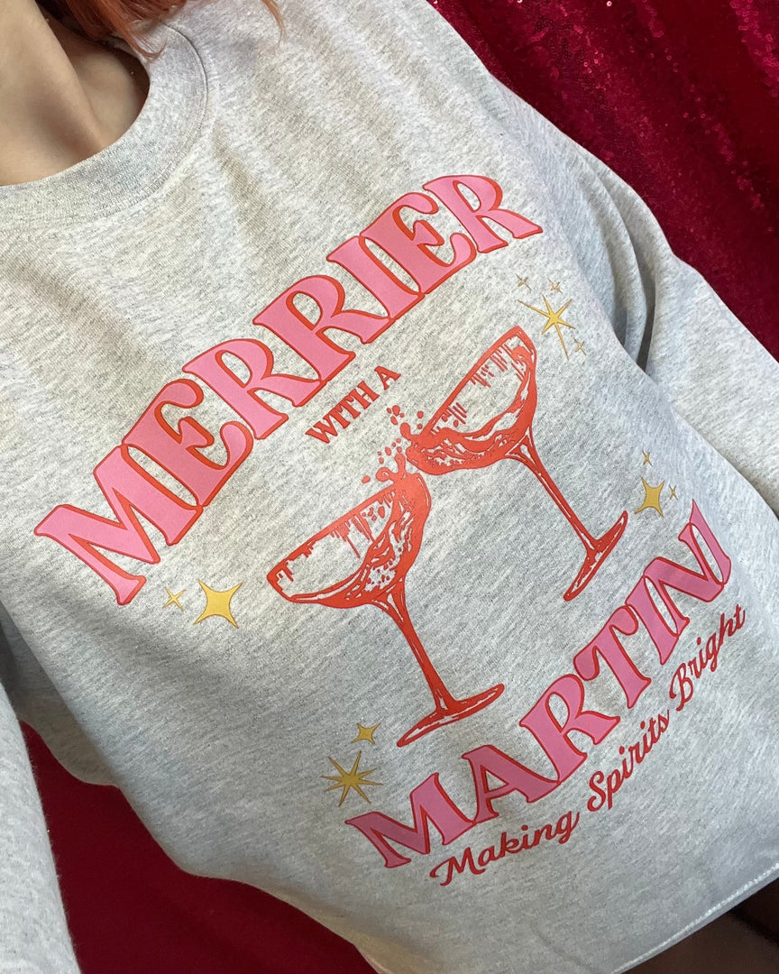 Merrier With A Martini Crewneck