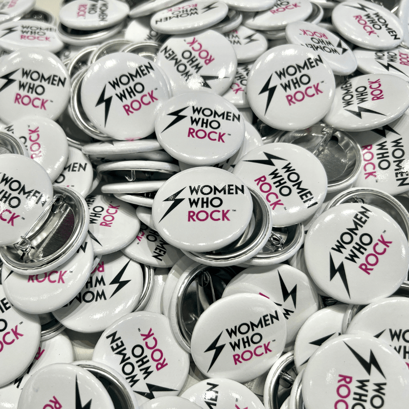 Women Who Rock Logo Buttons
