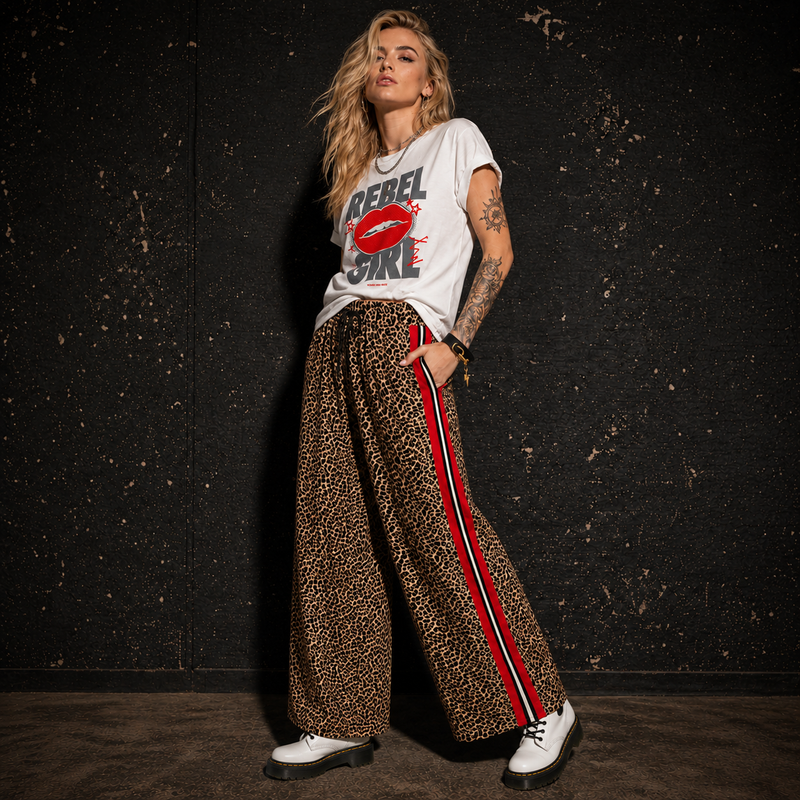 Leopard Racer Trousers