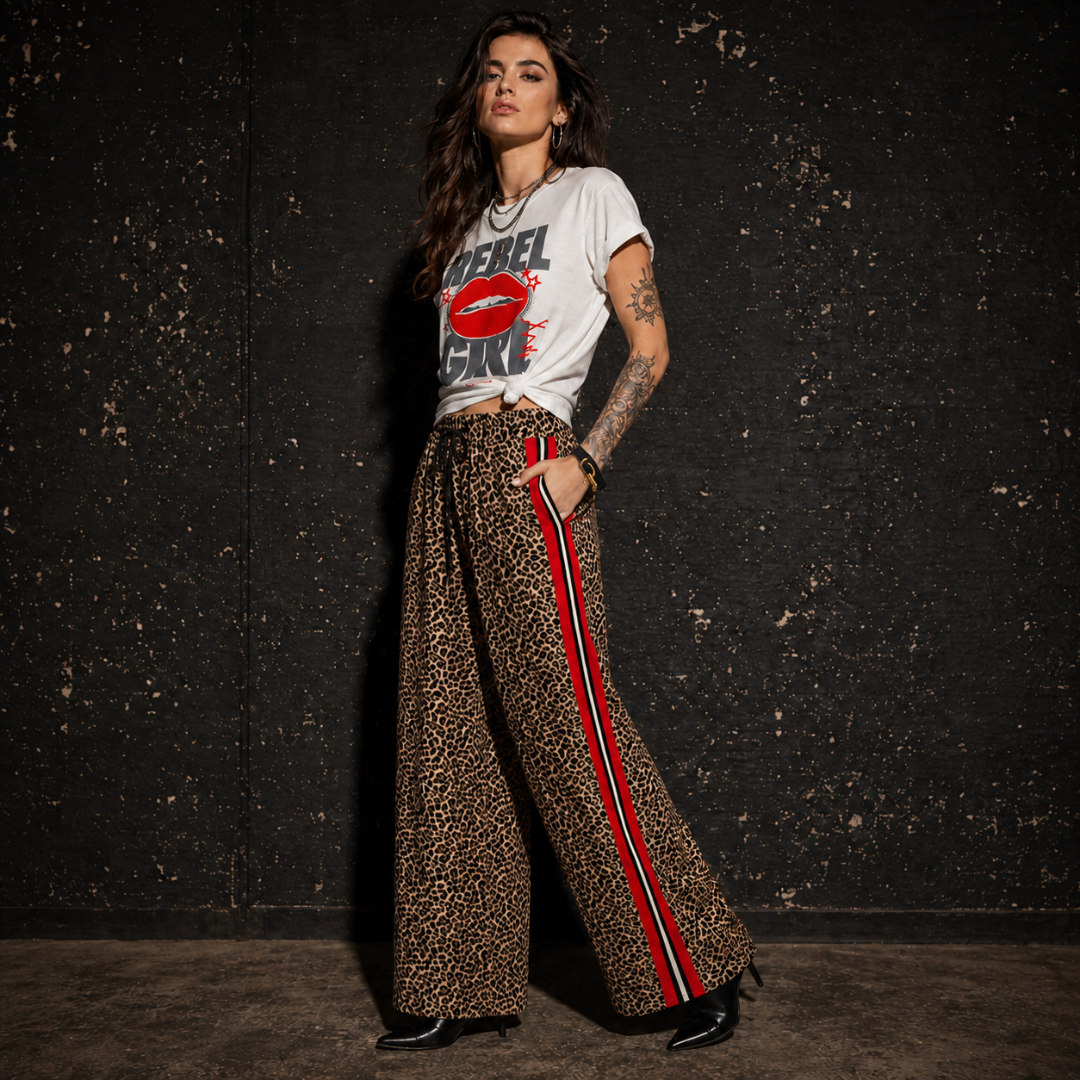 Leopard Racer Trousers