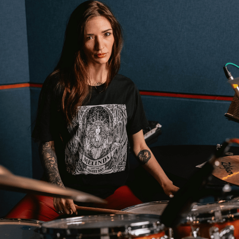 Melinda & The Night Sky Tee - Black Unisex