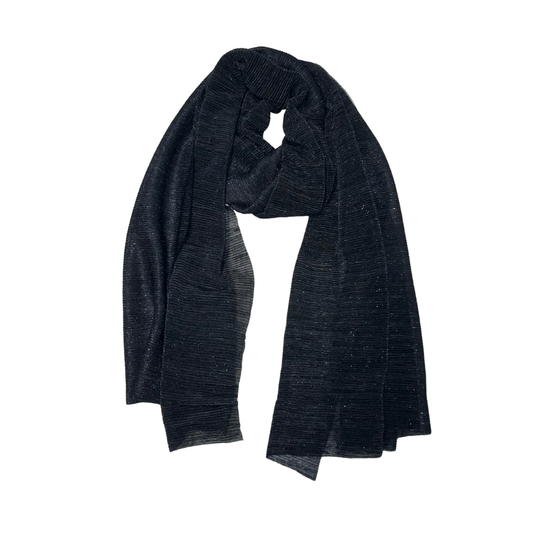Black Metallic Threaded Scarf