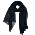Black Metallic Threaded Scarf