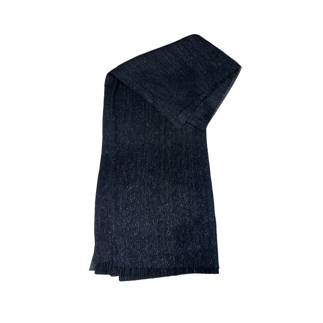 Black Metallic Threaded Scarf