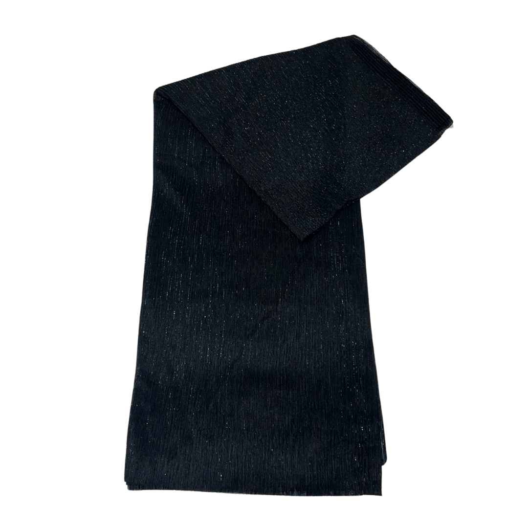 Black Metallic Threaded Scarf