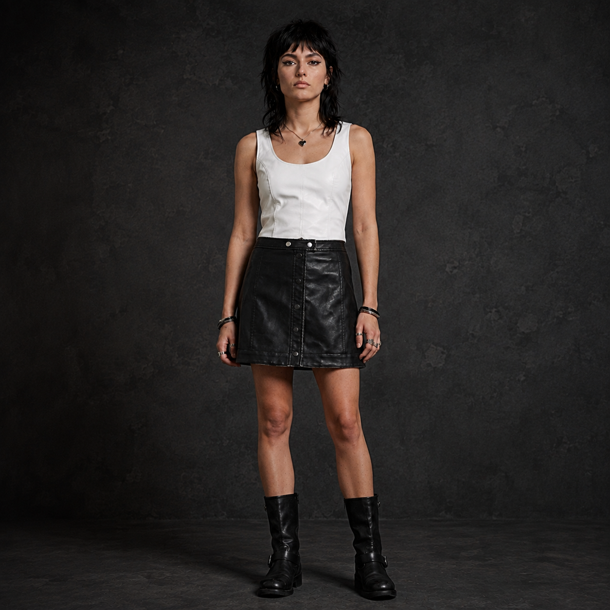 Midnight Muse Faux Leather Skirt