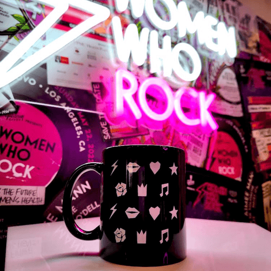 Coffee Mug Women Who Rock™ Logo & Icons