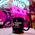 Load image into Gallery viewer, Coffee Mug Women Who Rock™ Logo & Icons
