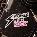 Women Who Rock Logo Sticker