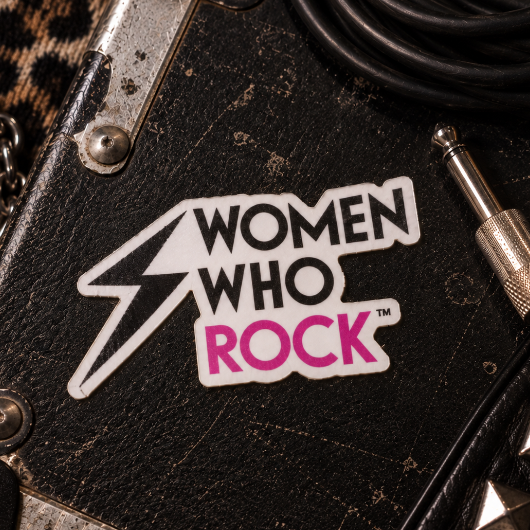 Women Who Rock Logo Sticker